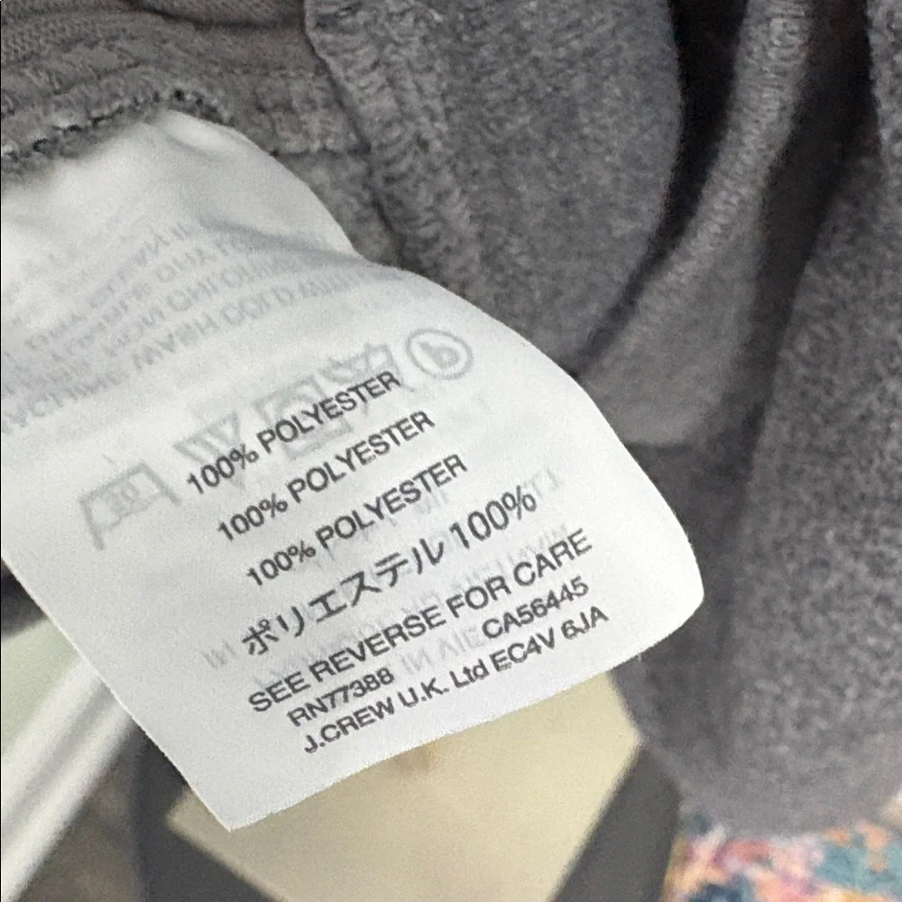 J. Crew Half-Zip Pullover Marled Gray Polartec® Sweater Fleece Medium